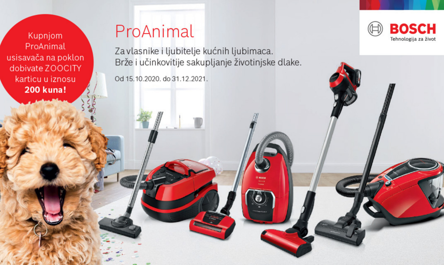 Bosch ProAnimal: za brže i učinkovitije sakupljanje životinjske dlake.